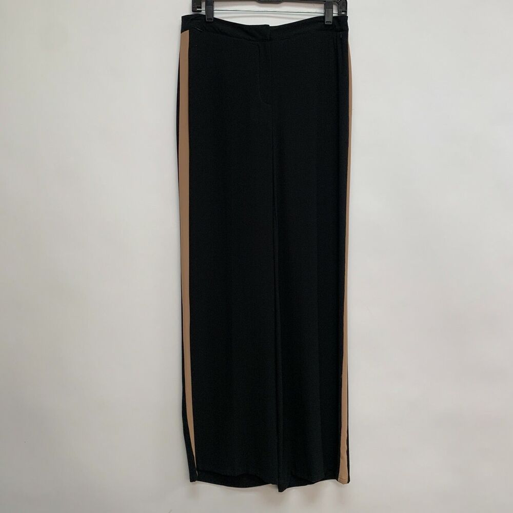 Eileen Fisher Women's Georgette Crepe‎ Pants Size 4 Black Pink NWT